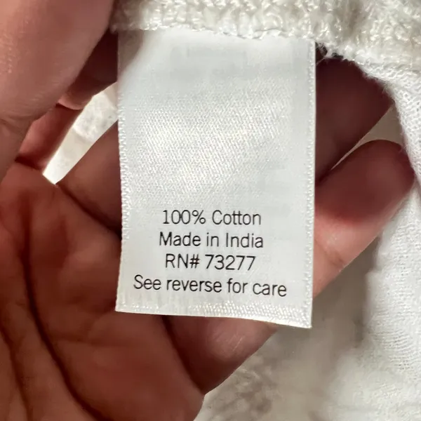 100% Cotton Gauze Top Women's Large White Celestial Sun Boho - Image 5