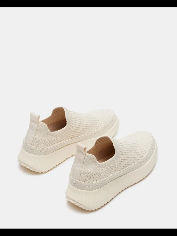 Steve Madden Samhara In Katie Cream Knit Slip-On Platform Sneakers 9.5 - Image 3