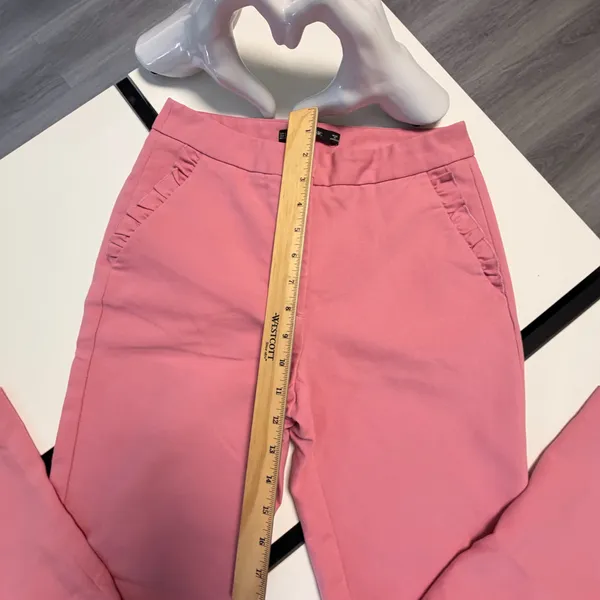 🌸 Zara Basic Pink Ruffled Pocket Trousers - Size S - Image 11