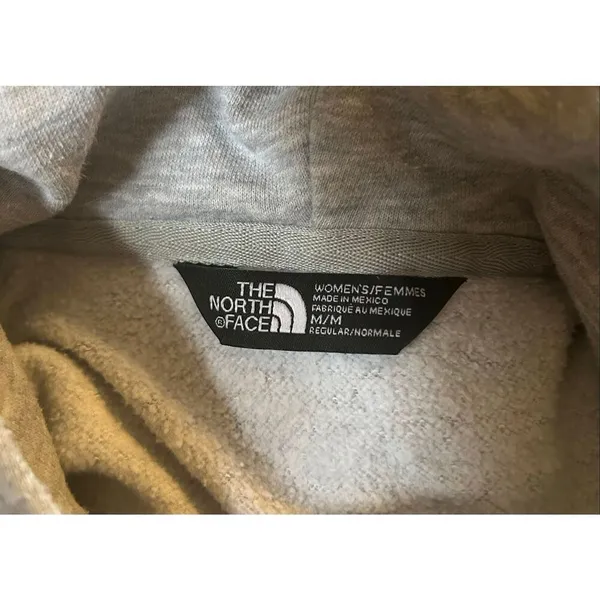 The North Face Hoodie Womens Sweatshirt Gray Big Logo Hoodie M - Image 3