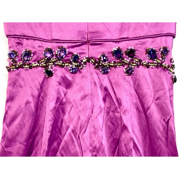 NWT Mandalay Oleander Purple Beaded Embellished Midi Cocktail Evening Dress Sz 2 - Image 10