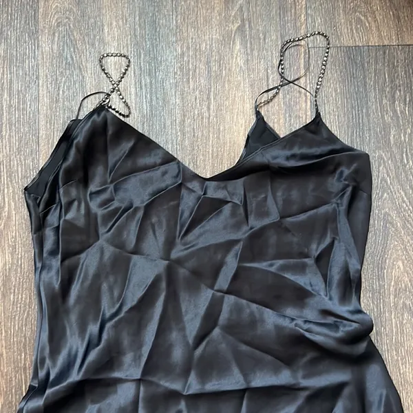 Dannijo Black Slip Dress Size M - Image 3