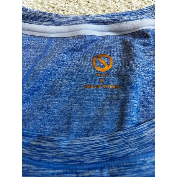 Shape Activewear Shirt M Blue Space Dye Short Sleeve Athletic Tee - Image 5