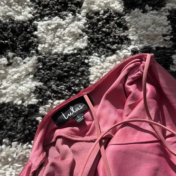 Lulus Women's Pink and White Dress - Image 4