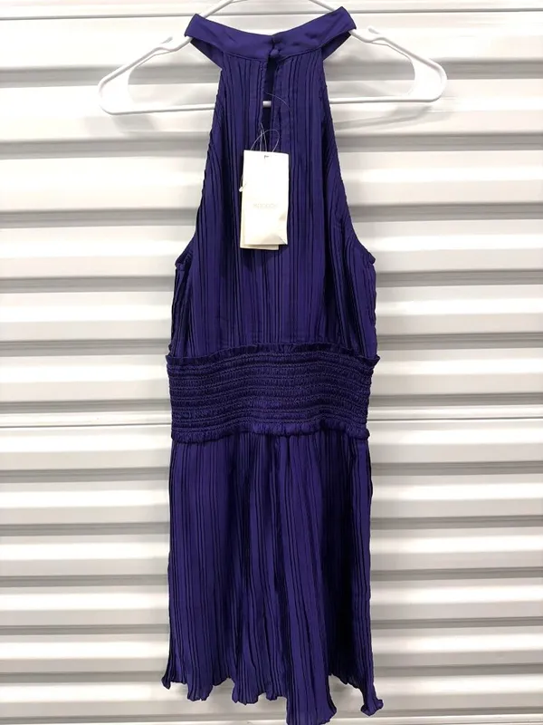 Rococo Sand Cassi Mini Dress Purple Womens Size Small - Image 7