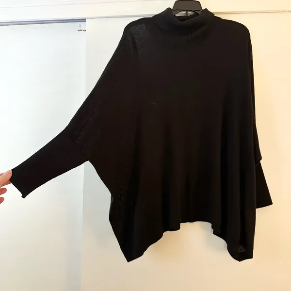 Calvin Klein Turtleneck Poncho Sweater - Image 2