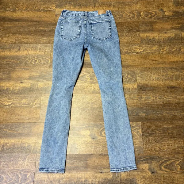 BKE Monroe Universal Upper Slim Thigh Mid Rise Skinny Jeans Women 29x32 Distress - Image 6