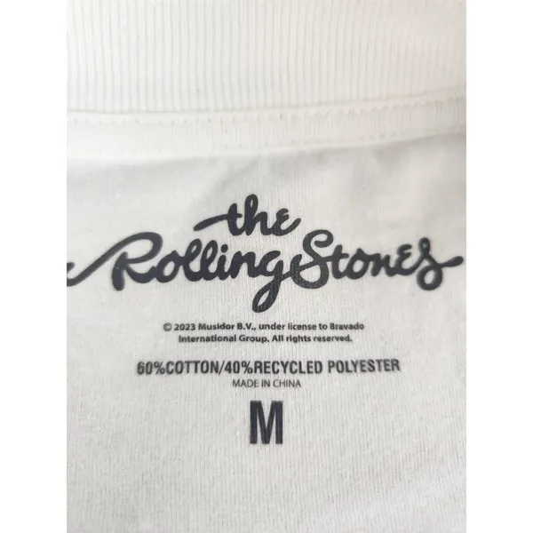 Rolling Stones Womens Vintage Logo Sweatshirt Pullover Shirt SZ Oversized Medium - Image 8