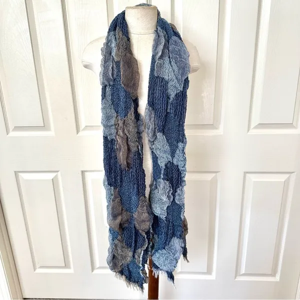 Long blue scarf Blue - Image 2