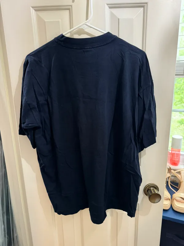 Vintage T Shirt Blue Size L - Image 4