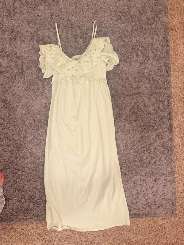 ZARA Light Green Maxi Dress - Image 4