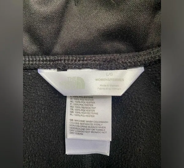 North Face women’s black fleece line bootcut pants, size large - Image 4