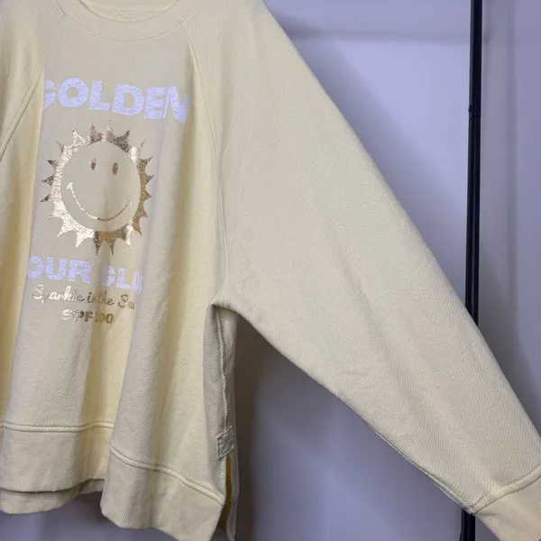 Aerie Golden Hour Glow Graphic Oversized Crewneck Sweatshirt size XL Beachy - Image 6