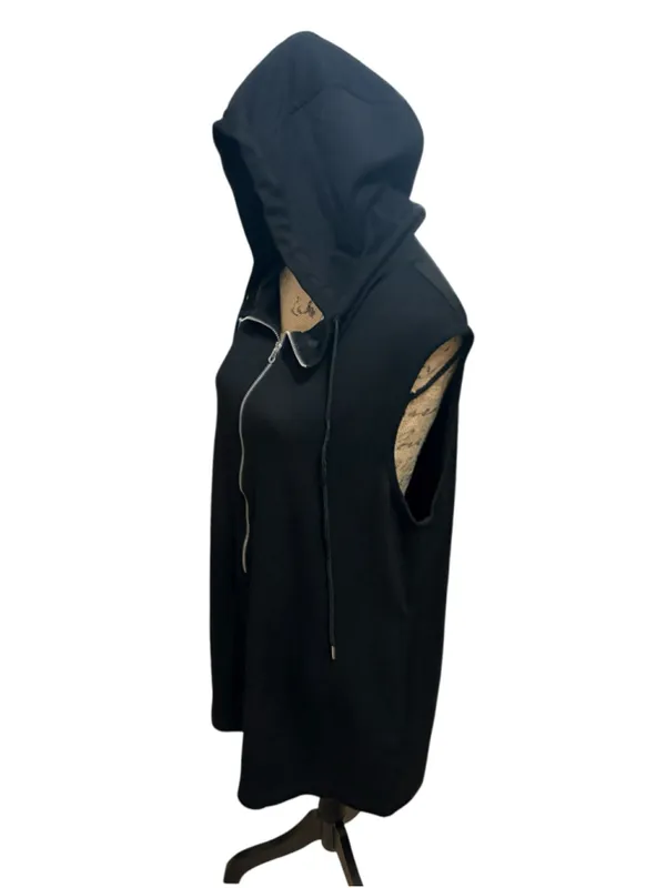 Halara Hooded Sleeveless Zipper Casual Jumpsuit with Pockets Size XL Black - Image 4