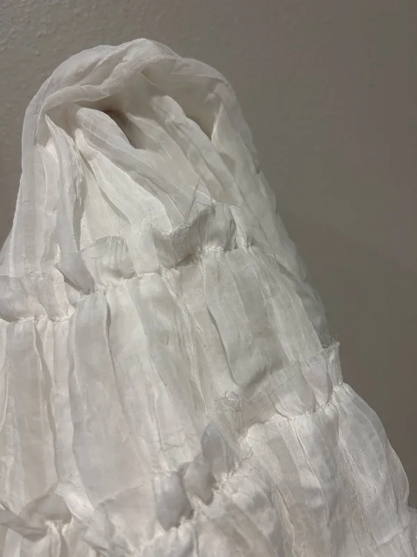 New Lulus Sunny White Smocked Tiered High-Waisted Midi Skirt Size Small MSRP $59 - Image 8