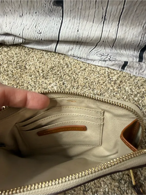 Lauren Ralph Lauren taupe metallic wristlet - Image 7