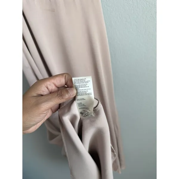 Anthropologie Gemini Mixed Media Slip Dress Mauve Pink Minimalist Romantic S - Image 9