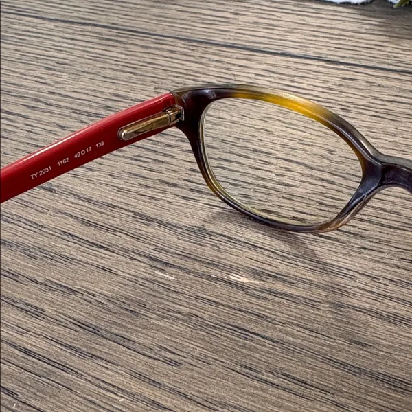 Tory Burch Tortoise Shell and Red Glasses - Image 3