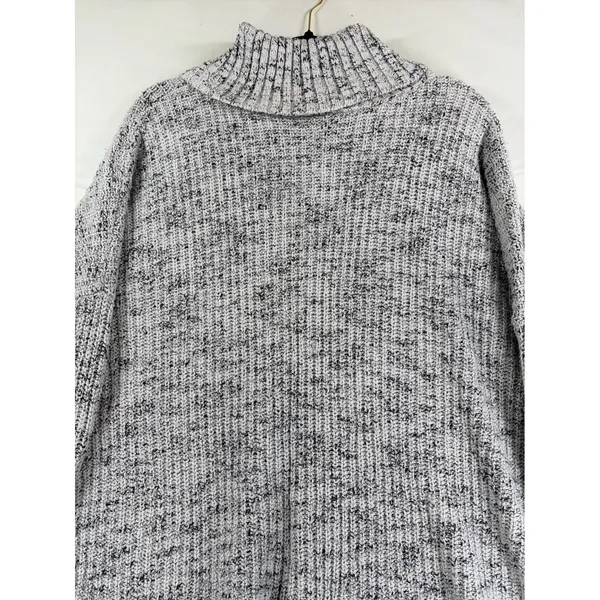 OFFLINE by Aerie Gray Marled Comfy Cotton Oversized Turtleneck Sweater Large - Image 9