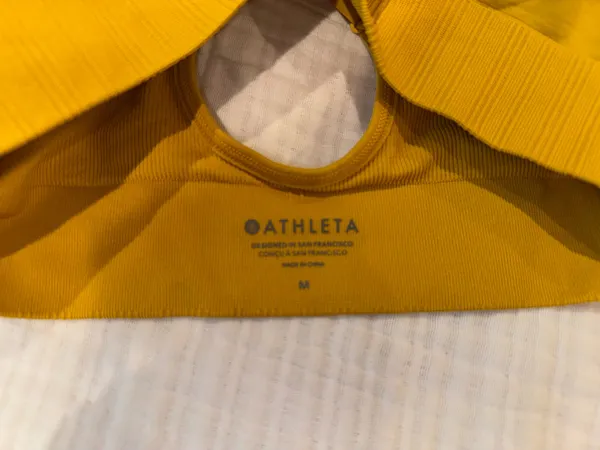 Athleta Yellow Low Impact Adjustable Sports Bra - Image 3