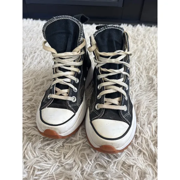 Converse Run Star Hike High‎ Top Platform Sneakers Black White 5Mens Womens 6.5 - Image 3