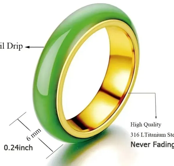 Titanium Plated Gold Band Size 7 and 8 - Image 3