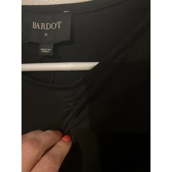 Black Bardot Bodysuit Size xs - Image 2