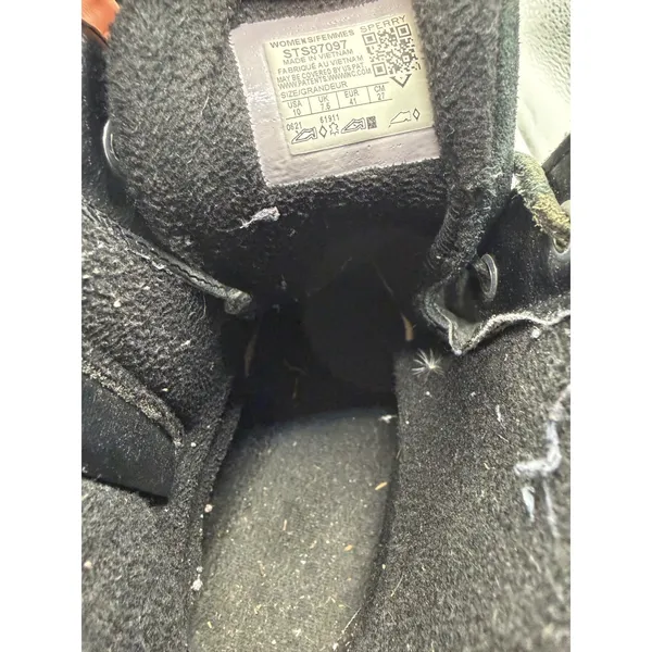 Sperry Saltwater Black Leopard Suede Duck Boots Womens 10 Ankle Rain‎ Boots - Image 10