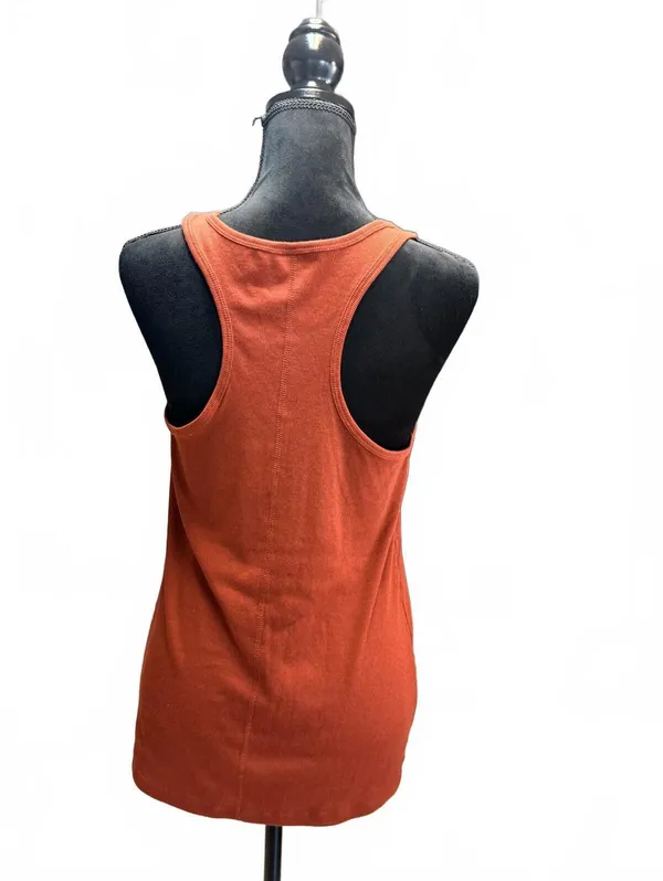 Universal Thread Rust Orange Ribbed Tank Top Scoop Neck Sleeveless Basic Small S - Image 2