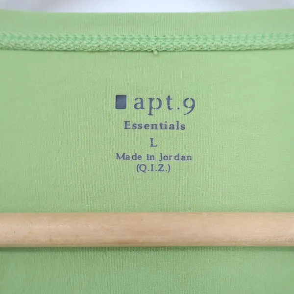 Apt. 9 Essentials Lime Green Crew Neck Short Sleeve Tee Shirt Womens Large L - Image 2