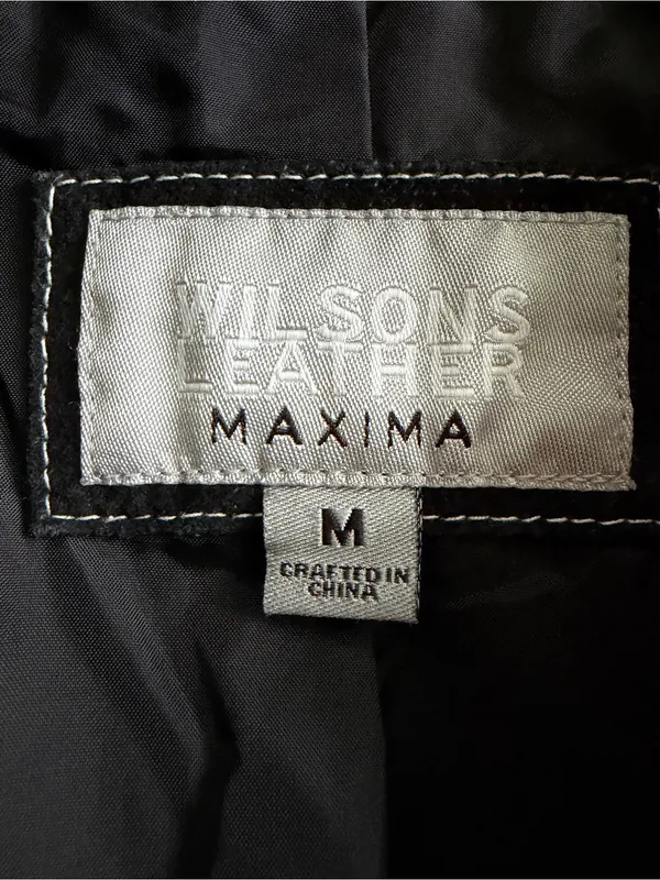Vintage 1988 Wilsons Leather Maxima Black Genuine Leather Jacket M Western - Image 5