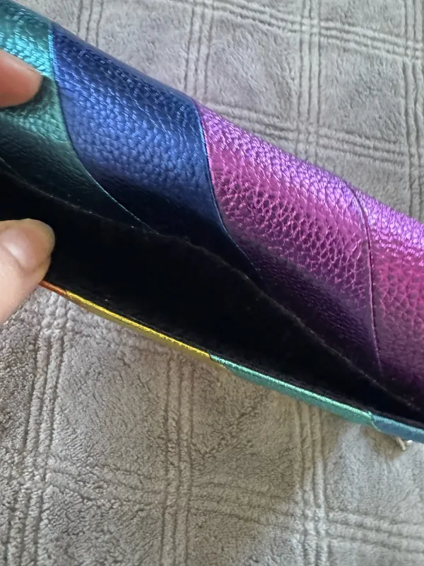 Kurt Geiger Rainbow Stripe Chain Shoulder Crossbody Bag - Image 9