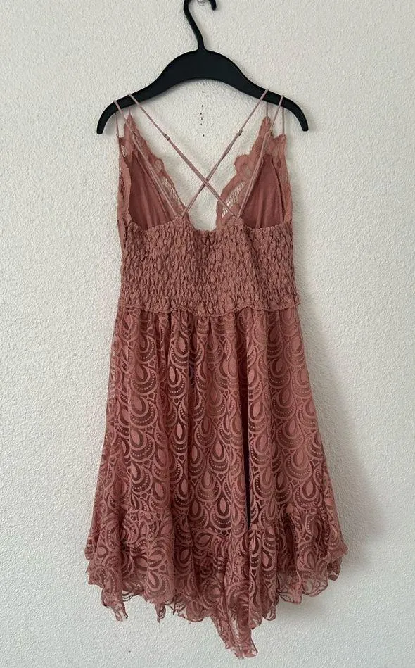 FREE PEOPLE FP ONE "ADELLA" BURNOUT SLIP DRESS sz M - Image 5