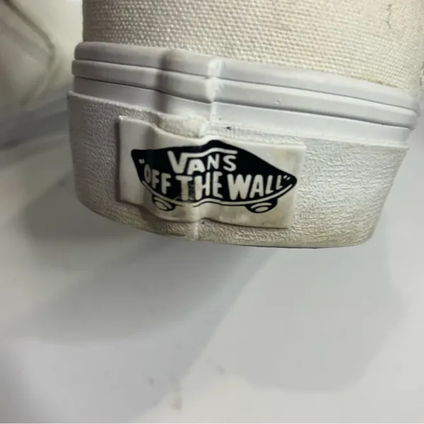 Vans off the wall all white slip‎ on sneakers women’s size 7.5 - Image 7
