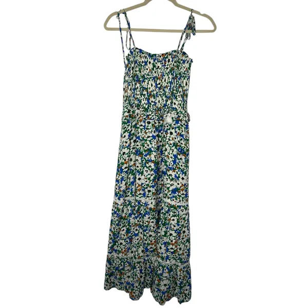 Lost + Wander Floral Smocked Midi Dress XS/S Estimated Boho Cottagecore - Image 3