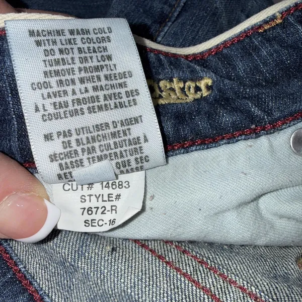 American Eagle Outfitters Vintage Y2K Hipster Flare Festival Blue‎ Jeans Size 2R - Image 9