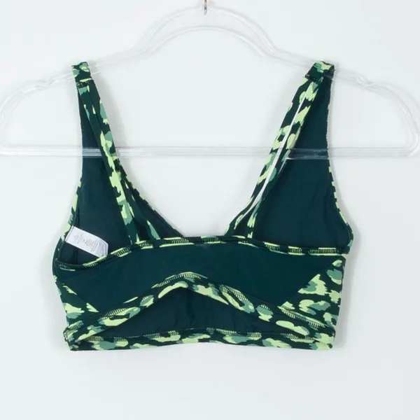 Aerie Offline Green Camo Athletic Workout Mesh Sports‎ Bra Womens Size Small - Image 6