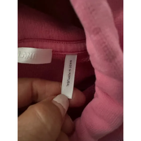 Helmut Lang "Inside Out" Repeat Text Logo Hoodie – Pink‎ (Size L) - Image 6