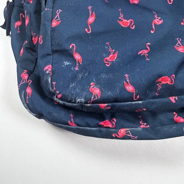 Trans by JanSport Pink Flamingo Backpack SuperBreak School Bag Navy Blue Pink - Image 5
