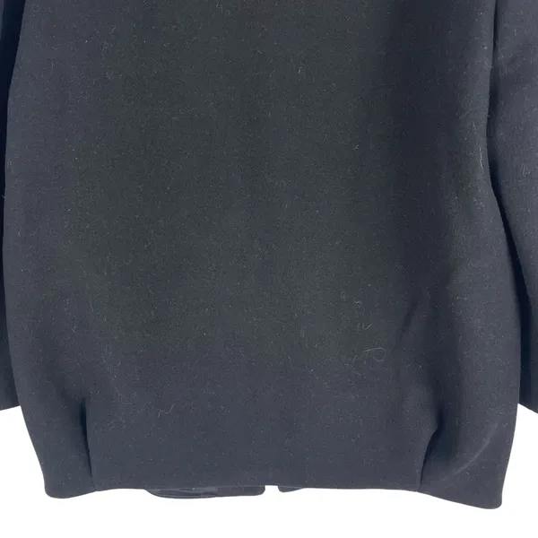 Zara Monteco Wool Front Zip Oversized Bomber Jacket Black Size XS - Image 9