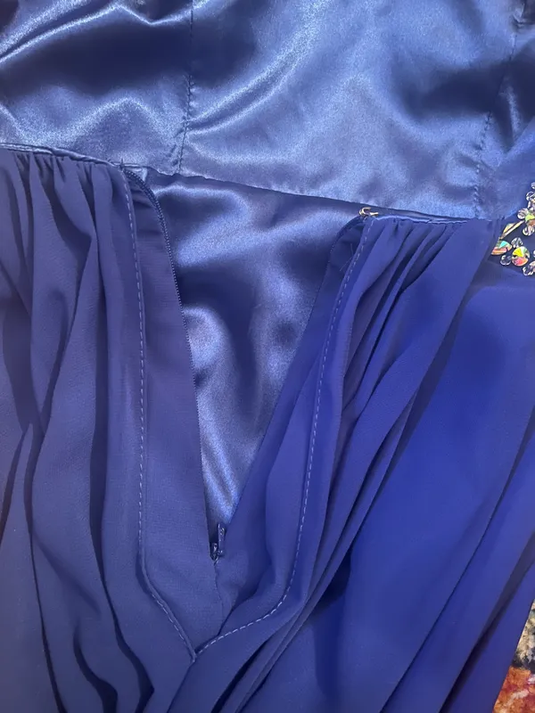 B Darlin Blue Prom Dress With Embellishments - Image 6