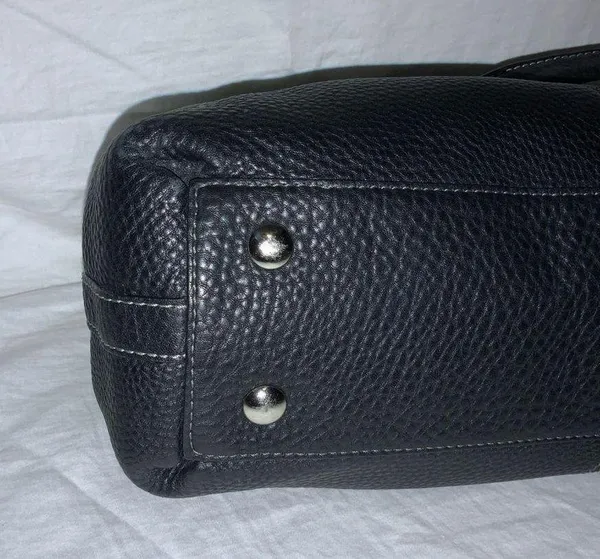 Coach Penelope M0949 F14686 Black Pebble Leather Vintage Satchel Purse - Image 5