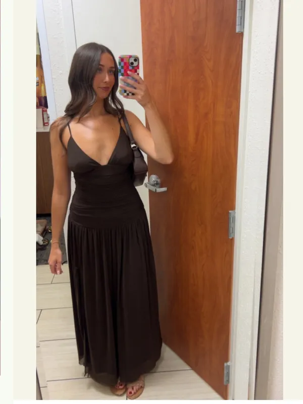 Rare London Mesh Drop Waist Maxi Dress - Image 3
