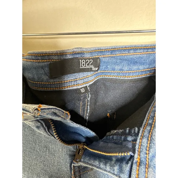 1822 Denim Light Wash Cropped Wide Leg Jeans - Size 10 - Image 4