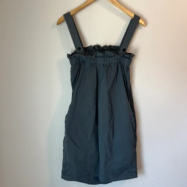 The Paperbag Mini Dress Organic Cotton Dark Slate Gray Size XS - Image 5