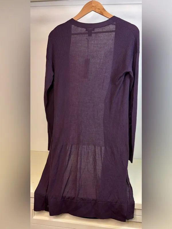 NWT Halogen Women’s M Merino Wool Blend Button Front Cardigan - Image 3