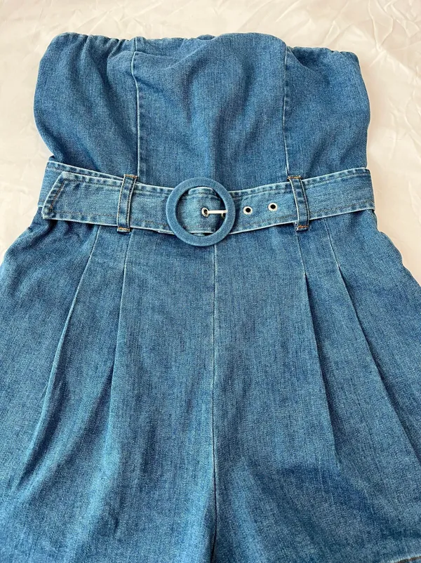 Ruby and Jenna - Olivaceous Denim Romper - Image 14