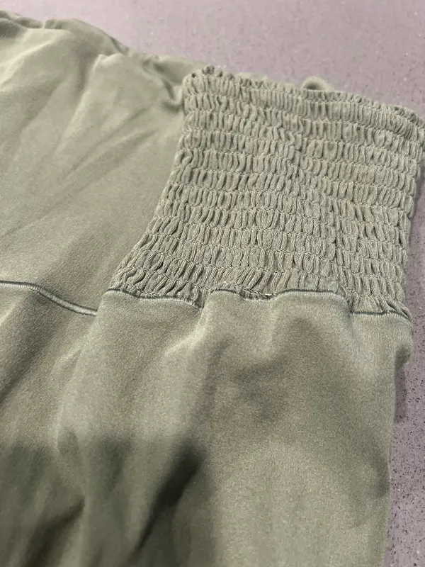 Green Smocked Leggings - Image 8
