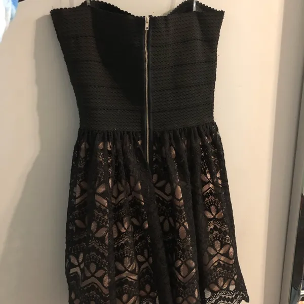 Strapless pink and black dress - Image 2