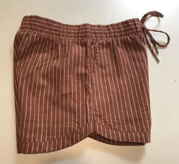Calia Women's High-Rise Dolphin Shorts in Yucatan Stripe Cinnamon Size XS NWT - Image 4